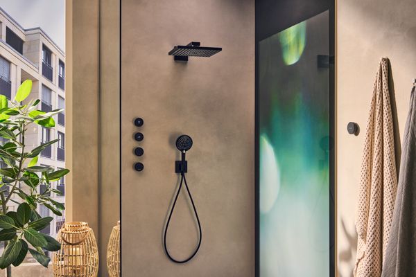 Hansgrohe Kopfbrause Raindance E 300 1jet mit Brausearm 390 mm,300 x 300 mm, matt, 110 x 300 x 300 x 540 x 540 mm, Farbe schwarz Bild 23