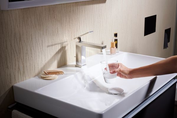 Hansgrohe Waschtisch Xelu Q 800 x 480 mm mit Hahnloch oh.Überlauf, SmartClean weiss, 130 x 480 mm, Farbe weiß Bild 11