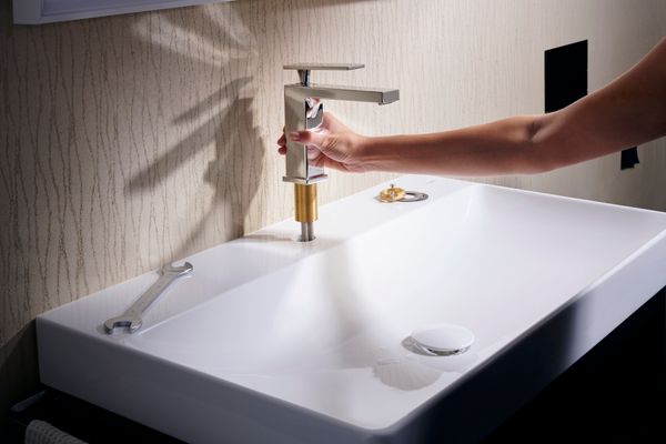Hansgrohe Waschtisch Xelu Q 800 x 480 mm mit Hahnloch oh.Überlauf, SmartClean weiss, 130 x 480 mm, Farbe weiß Bild 15