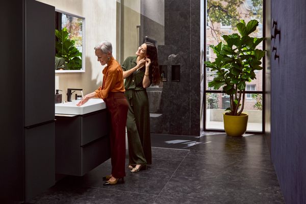 Hansgrohe Waschtisch Xelu Q 800 x 480 mm mit Hahnloch oh.Überlauf, SmartClean weiss, 130 x 480 mm, Farbe weiß Bild 41