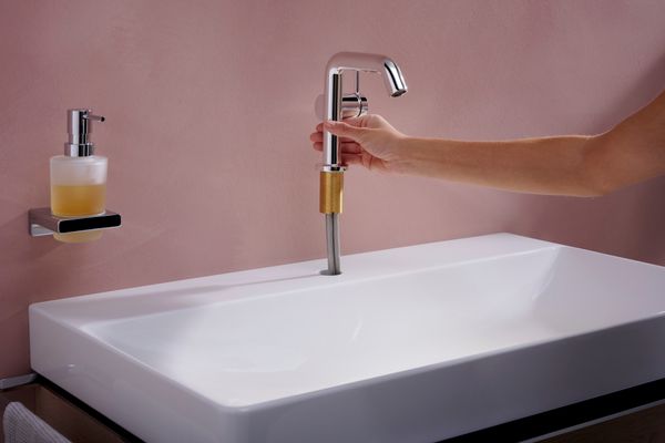 Hansgrohe Waschtisch Xelu Q 800 x 480 mm mit Hahnloch oh.Überlauf, SmartClean weiss, 130 x 480 mm, Farbe weiß Bild 42