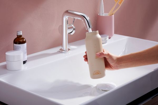 Hansgrohe Waschtisch Xelu Q 800 x 480 mm mit Hahnloch oh.Überlauf, SmartClean weiss, 130 x 480 mm, Farbe weiß Bild 46