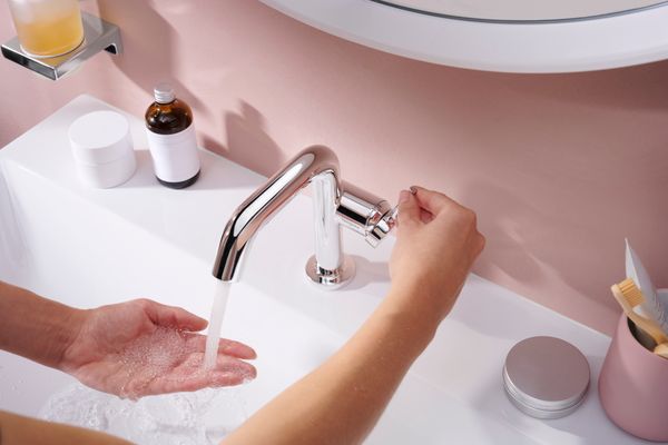 Hansgrohe Waschtisch Xelu Q 800 x 480 mm mit Hahnloch oh.Überlauf, SmartClean weiss, 130 x 480 mm, Farbe weiß Bild 47