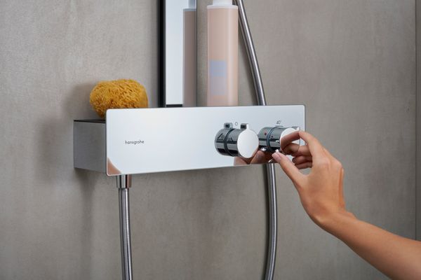 Hansgrohe Showerpipe Rainfinity 350 Kopfbrause 360 mm, 1101 x 370 x 586 mm, Farbe chrom Bild 6
