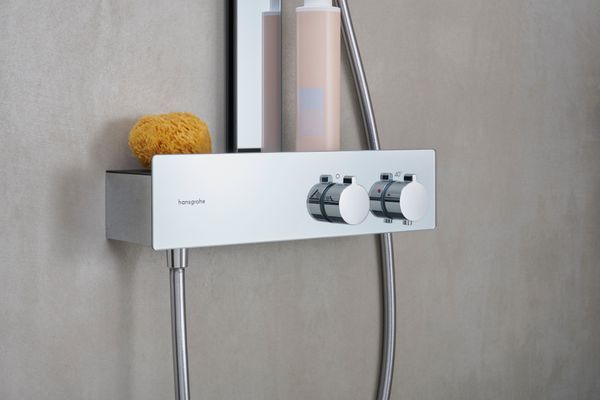 Hansgrohe Showerpipe Rainfinity 350 Kopfbrause 360 mm, 1101 x 370 x 586 mm, Farbe chrom Bild 7