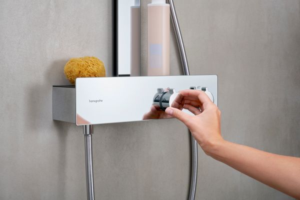Hansgrohe Showerpipe Rainfinity 350 Kopfbrause 360 mm, 1101 x 370 x 586 mm, Farbe chrom Bild 8