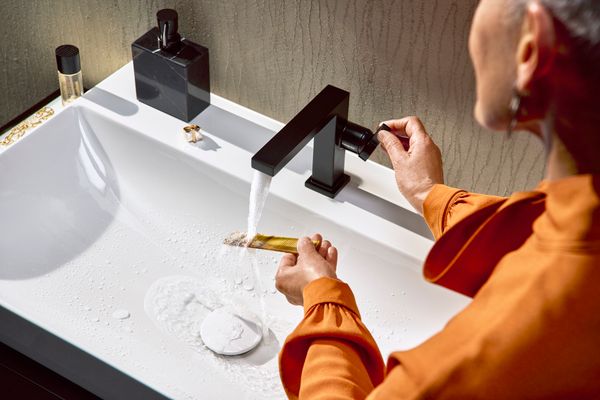 Hansgrohe Waschtisch Xelu Q 800 x 480 mm mit Hahnloch oh.Überlauf, SmartClean weiss, 130 x 480 mm, Farbe weiß Bild 56