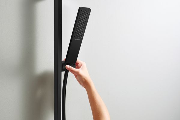 Hansgrohe Brauseset Pulsify E 1jet EcoSmart+ mit Unica Brausestange Typ 65 matt, Farbe schwarz Bild 2