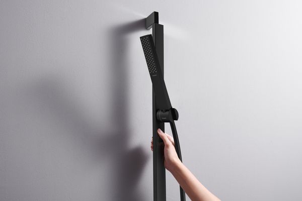 Hansgrohe Brauseset Pulsify E 1jet EcoSmart+ mit Unica Brausestange Typ 65 matt, Farbe schwarz Bild 4