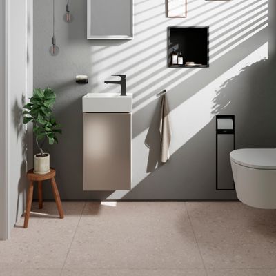 Hansgrohe Handwaschbecken Xevolos E 360 x 250 mm mit Hah.rechts ohne Überlauf, SmartClean weiss, 110 x 250 mm, Farbe weiß Bild 4