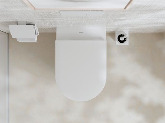 Hansgrohe Papierrollenhalter, mit Deckel AddStoris mattweiss, 86 x 116 x 116 mm, Farbe weiß Bild 3