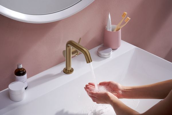 Hansgrohe WTM 110 Tecturis S Fine CoolStart, mit Push-Open Ablaufgarnitur BBR, Farbe bronze Bild 3