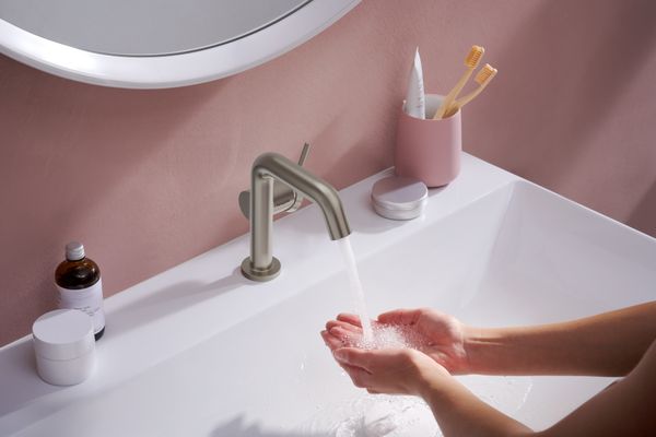 Hansgrohe Waschtisch Xelu Q 800 x 480 mm mit Hahnloch oh.Überlauf, SmartClean weiss, 130 x 480 mm, Farbe weiß Bild 18