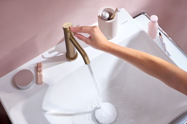 Hansgrohe Waschtisch Xelu Q 600 x 480 mm mi.Hahnloch oh.Überlauf, SmartClean weiss, 130 x 480 mm, Farbe weiß Bild 5