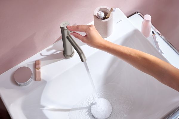 Hansgrohe Waschtisch Xelu Q 600 x 480 mm mi.Hahnloch oh.Überlauf, SmartClean weiss, 130 x 480 mm, Farbe weiß Bild 6