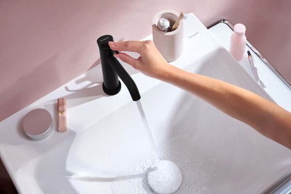 Hansgrohe WTM 110 Tecturis S CoolStart EcoSmart+ mit Zugstangen-Ablaufg. MSW, Farbe schwarz Bild 3