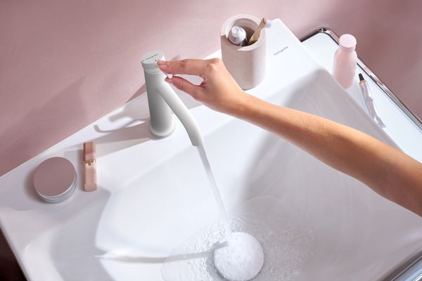 Hansgrohe WTM 110 Tecturis S CoolStart EcoSmart+ mit Zugstangen-Ablaufg. MW, Farbe weiß Bild 3