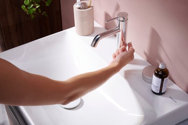 Hansgrohe Waschtisch Xelu Q 600 x 480 mm mi.Hahnloch oh.Überlauf, SmartClean weiss, 130 x 480 mm, Farbe weiß Bild 11