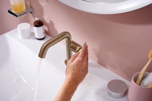 Hansgrohe WTM 110 Tecturis S Fine CoolStart, mit Push-Open Ablaufgarnitur BBR, Farbe bronze Bild 4