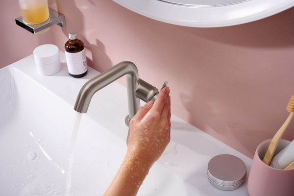 Hansgrohe Waschtisch Xelu Q 800 x 480 mm mit Hahnloch oh.Überlauf, SmartClean weiss, 130 x 480 mm, Farbe weiß Bild 22