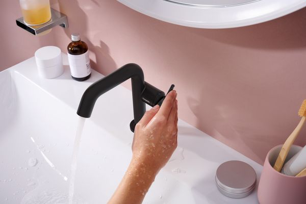 Hansgrohe Waschtisch Xelu Q 800 x 480 mm mit Hahnloch oh.Überlauf, SmartClean weiss, 130 x 480 mm, Farbe weiß Bild 23