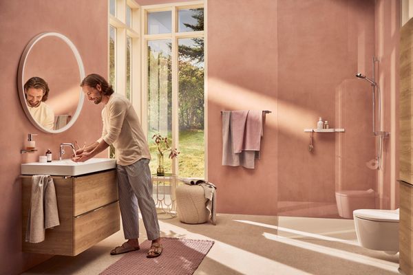 Hansgrohe Waschtisch Xelu Q 800 x 480 mm mit Hahnloch oh.Überlauf, SmartClean weiss, 130 x 480 mm, Farbe weiß Bild 57