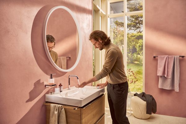 Hansgrohe Waschtisch Xelu Q 800 x 480 mm mit Hahnloch oh.Überlauf, SmartClean weiss, 130 x 480 mm, Farbe weiß Bild 59