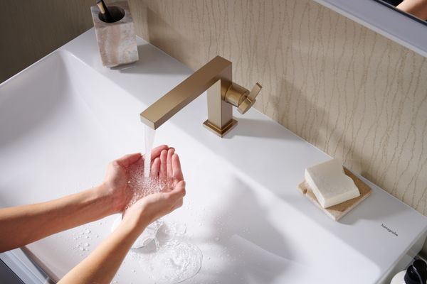 Hansgrohe Waschtisch Xelu Q 800 x 480 mm mit Hahnloch oh.Überlauf, SmartClean weiss, 130 x 480 mm, Farbe weiß Bild 26