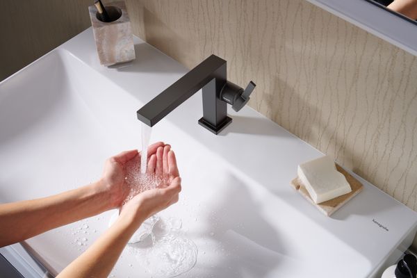 Hansgrohe Waschtisch Xelu Q 800 x 480 mm mit Hahnloch oh.Überlauf, SmartClean weiss, 130 x 480 mm, Farbe weiß Bild 27