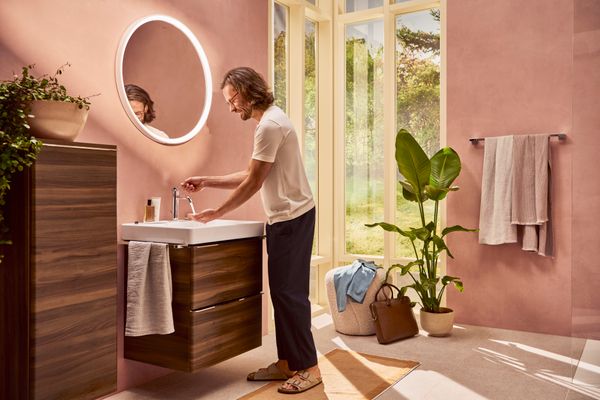 Hansgrohe Waschtisch Xelu Q 600 x 480 mm mi.Hahnloch oh.Überlauf, SmartClean weiss, 130 x 480 mm, Farbe weiß Bild 25