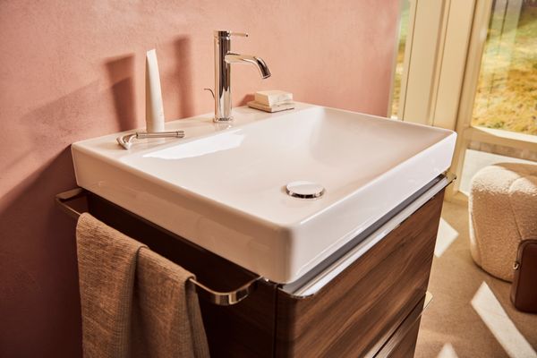 Hansgrohe Waschtisch Xelu Q 600 x 480 mm mi.Hahnloch oh.Überlauf, SmartClean weiss, 130 x 480 mm, Farbe weiß Bild 13