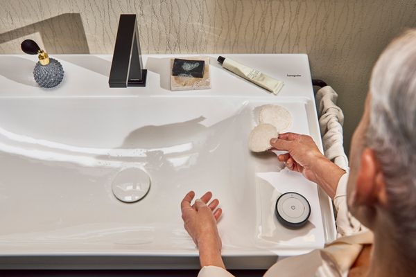 Hansgrohe Waschtisch Xelu Q 800 x 480 mm mit Abla.rech./2 Hah.ohne ÜBL, SmartClean weiss, 130 x 480 mm, Farbe weiß Bild 7