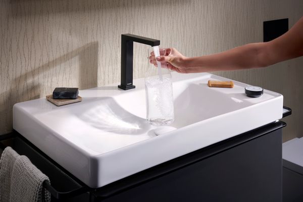 Hansgrohe Waschtisch Xelu Q 800 x 480 mm mit Abla.rech./2 Hah.ohne ÜBL, SmartClean weiss, 130 x 480 mm, Farbe weiß Bild 9
