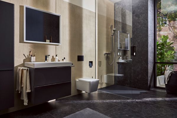 Hansgrohe Waschtisch Xelu Q 800 x 480 mm mit Hahnloch oh.Überlauf, SmartClean weiss, 130 x 480 mm, Farbe weiß Bild 66