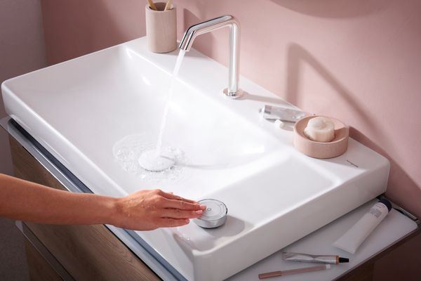 Hansgrohe Waschtisch Xelu Q 800 x 480 mm mit Abla.rech./2 Hah.ohne ÜBL, SmartClean weiss, 130 x 480 mm, Farbe weiß Bild 14