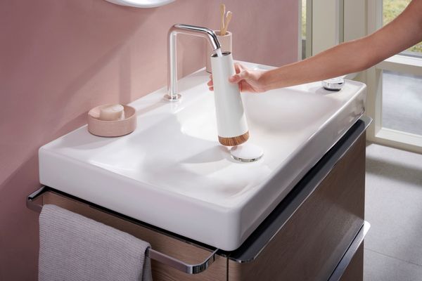 Hansgrohe Waschtisch Xelu Q 800 x 480 mm mit Abla.rech./2 Hah.ohne ÜBL, SmartClean weiss, 130 x 480 mm, Farbe weiß Bild 16