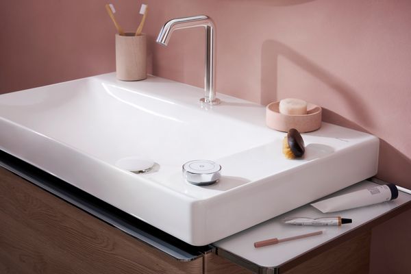 Hansgrohe Waschtisch Xelu Q 800 x 480 mm mit Abla.rech./2 Hah.ohne ÜBL, SmartClean weiss, 130 x 480 mm, Farbe weiß Bild 19