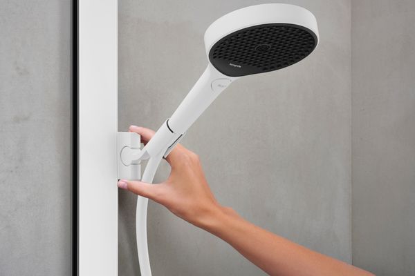 Hansgrohe Showerpipe Rainfinity 350, mit Kopfbrause 360 matt, 1101 x 370 x 586 mm, Farbe weiß Bild 4
