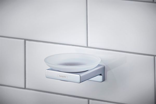 Hansgrohe Seifenschale AddStoris verchromt, 52 x 107 x 109 mm, Farbe chrom Bild 2