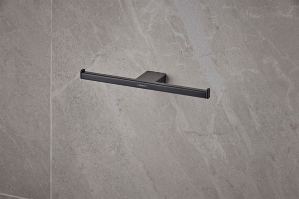Hansgrohe Doppel-Papierrollenhalter AddStoris matt, ohne Deckel, 32 x 78 x 78 mm, Farbe schwarz Bild 2
