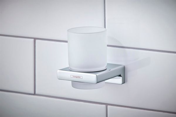 Hansgrohe Zahnputzbecher AddStoris verchromt, 94 x 81 x 91 mm, Farbe chrom Bild 3