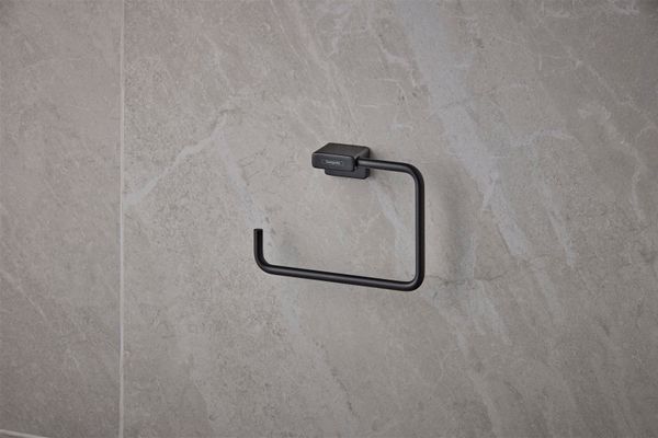 Hansgrohe Handtuchring AddStoris matt, 120 x 40 x 40 mm, Farbe schwarz Bild 2