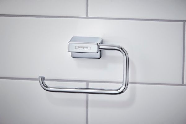 Hansgrohe Papierrollenhalter AddStoris, ohne Deckel, verchromt, 77 x 40 x 40 mm, Farbe chrom Bild 3