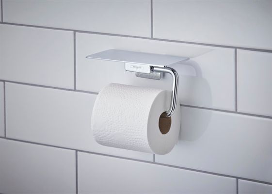 Hansgrohe Papierrollenhalter, mit Ablage, 77 x 80 x 80 mm, Farbe chrom Bild 4
