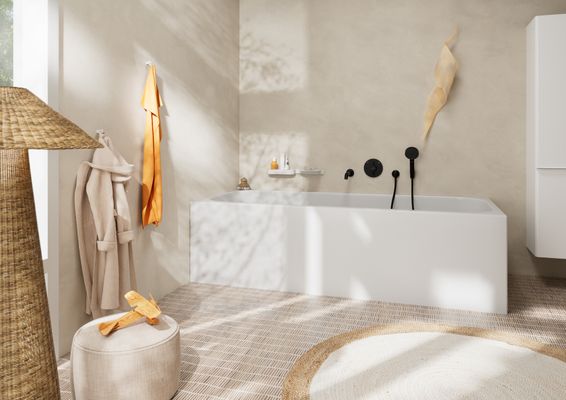 Hansgrohe Wandanschlussbogen, mit Rückflussverhinderer, Farbe schwarz Bild 5