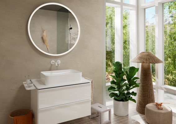 Hansgrohe Konsole Xelu Q 780 x 540 mm mit Aus.mittig für AWT, ohne Hahnloch we hgl, 780 x 550 mm Bild 9