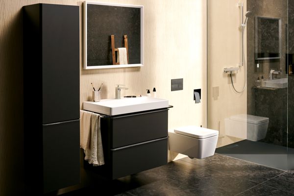 Hansgrohe Waschtisch Xelu Q 800 x 480 mm mit Hahnloch oh.Überlauf, SmartClean weiss, 130 x 480 mm, Farbe weiß Bild 83