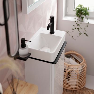 Hansgrohe Handbwaschbecken Xelu Q 360 x 250 mm mit Abl.re.mit Hahn./ohne Überl.SmartClean weiss, 115 x 250 mm, Farbe weiß Bild 14