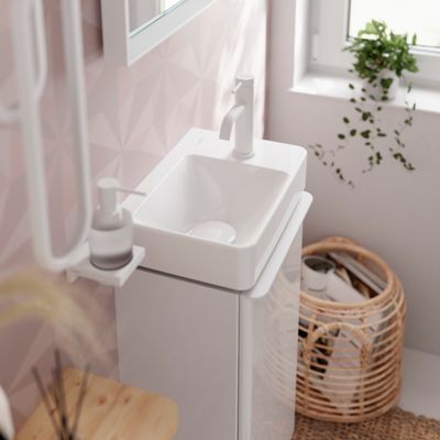 Hansgrohe Handbwaschbecken Xelu Q 360 x 250 mm mit Abl.re.mit Hahn./ohne Überl.SmartClean weiss, 115 x 250 mm, Farbe weiß Bild 15
