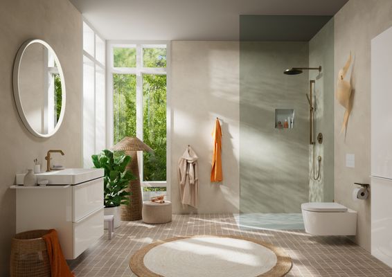 Hansgrohe WTM 150 Tecturis S Fine CoolStart EcoSmart+ mit Push-Open Ablaufg. BBR, Farbe bronze Bild 5